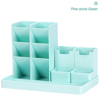 Grote Capaciteit Leuke Stationestorage Levert Pennenhouder Potlood Desktop Organizer Stand Caseschool Kantoorbenodigdheden Pine stone groen