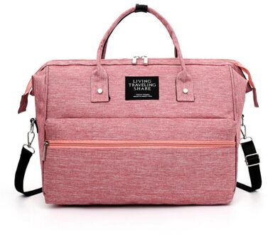 Grote Capaciteit Luiertas Baby Luiertas Mama Papa Rugzak Waterdichte Toevallige Laptop Tas Melk Fles Zak Roze