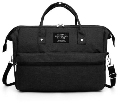 Grote Capaciteit Luiertas Baby Luiertas Mama Papa Rugzak Waterdichte Toevallige Laptop Tas Melk Fles Zak zwart