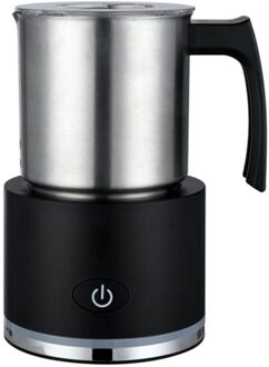 Grote Capaciteit Melk Frothers Elektrische Melkopschuimer Stoomboot Led Automatische Schuim Maker Voor & Koud Melkschuim Rvs staal Cup1 EU zwart