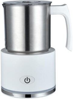 Grote Capaciteit Melk Frothers Elektrische Melkopschuimer Stoomboot Led Automatische Schuim Maker Voor & Koud Melkschuim Rvs staal Cup2 EU wit