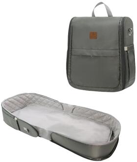 Grote Capaciteit Opvouwbare Baby Bed Mama Tas Rugzak Bed Uitgaan Moeder En Baby Schoudertas Moeder En Baby Tas grijs