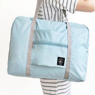 Grote Capaciteit Reistas Voor Man Vrouwen Tas Mode Nylon Opvouwbare Reizen Handbagage Tas Waterdichte Handtassen P5 licht blauw