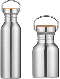 Grote Capaciteit Rvs Bidon Lekvrij Duurzaam Metalen Fles Water Milieu Water Fles