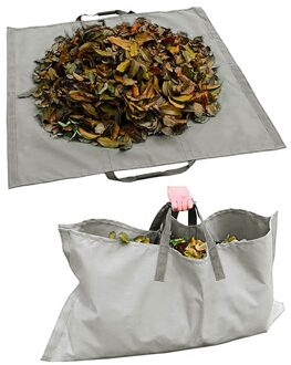 Grote Capaciteit Tuin Zak Outdoor Tuin Blad Opbergtas Recyclebaar Oxfold Doek Tote Trash Pouch Opvouwbaar Herbruikbare Container grijs