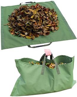 Grote Capaciteit Tuin Zak Outdoor Tuin Blad Opbergtas Recyclebaar Oxfold Doek Tote Trash Pouch Opvouwbaar Herbruikbare Container leger groen