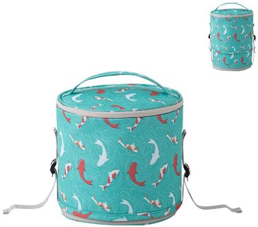 Grote Capaciteit Vat Vormige Lunch Tas Draagbare Geïsoleerde Lunch Handtas Afdrukken Voedsel Picknick Opbergzakken Schotel Container Voor Familie