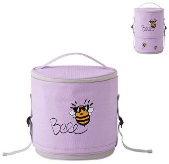 Grote Capaciteit Vat Vormige Lunch Tas Draagbare Geïsoleerde Lunch Handtas Afdrukken Voedsel Picknick Opbergzakken Schotel Container Voor Familie