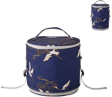 Grote Capaciteit Vat Vormige Lunch Tas Draagbare Geïsoleerde Lunch Handtas Afdrukken Voedsel Picknick Opbergzakken Schotel Container Voor Familie