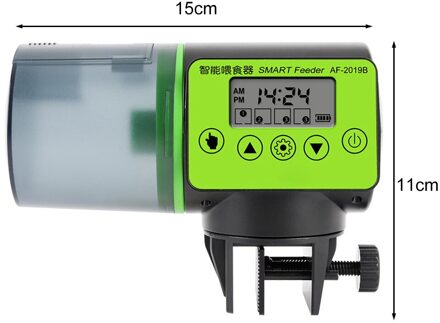 Grote Capaciteit Visvoer Feed Pot Geeft Aquarium Voeden Energiebesparing Dispenser Elektronische Timer Lcd Feeder