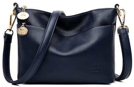 Grote Capaciteit Vrouwen Crossbody Tassen Luxe Handtassen Vrouwen Tassen Lederen Schoudertas Messenger Bags Sac A Main blauw
