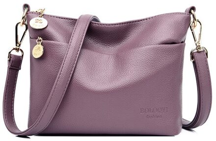 Grote Capaciteit Vrouwen Crossbody Tassen Luxe Handtassen Vrouwen Tassen Lederen Schoudertas Messenger Bags Sac A Main paars