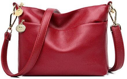 Grote Capaciteit Vrouwen Crossbody Tassen Luxe Handtassen Vrouwen Tassen Lederen Schoudertas Messenger Bags Sac A Main rood