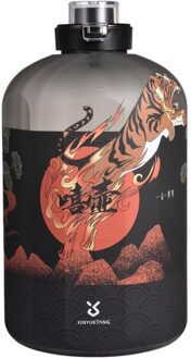 Grote Capaciteit Water Fles 1 Gallon 3.78L 2.5L Outdoor Water Kruik Met Tijd Marker Plastic Blad-Proof Fitness sport Flessen