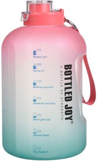 Grote Capaciteit Water Fles 1 Gallon 3.78L 2.5L Outdoor Water Kruik Met Tijd Marker Plastic Blad-Proof Fitness sport Flessen