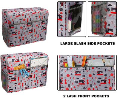 Grote Capaciteit Waterdichte Naaimachine Stofkap Met 2 Zakken Naaimachine Opbergtas Accessoires 40a