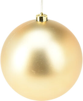 Grote decoratie kerstbal - goud - 18 cm - kunststof - mat - kerstversiering