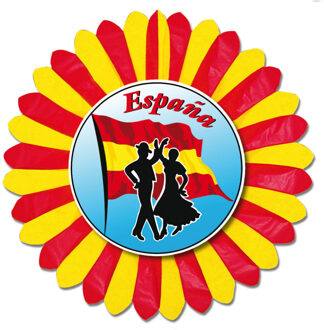 Grote decoratie versiering waaier - Spanje - Dia 60 cm - Feestartikelen - papier Multi