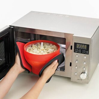 Grote ! DIY Popcorn Emmer Microwaveable Popcorn Maker Pop Corn Kom Met Deksel Magnetron Veilig Keuken Bakingwares