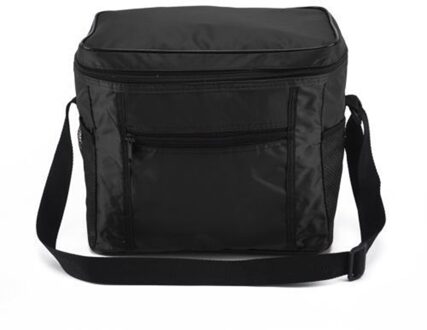 Grote Draagbare Cool Bag Geïsoleerde Thermische Koeler Voor Eten Drinken Lunch Picknick Tassen Outdoor Camping Gereedschap #31 zwart