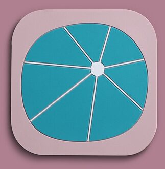 Grote Duurzaam Pvc Onderzetters Placemats Ronde Hittebestendige Drinken Mat Tafel Thee Koffie Beker Pad Beker Mat Isolatie Pad 8.5cm / leaf