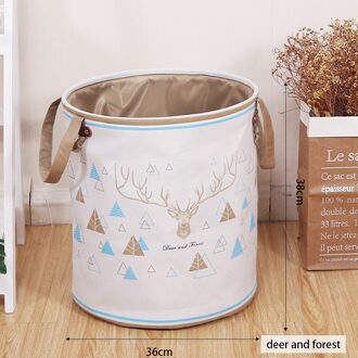 Grote Eva Opslag Emmer Stof Vuile Kleren Mand Vouwen Thuis Wasmand Speelgoed Diversen Opslag Mand hert en woud