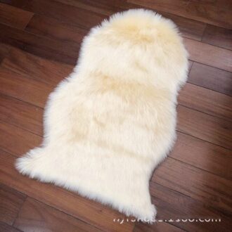 Grote Faux Fur Schapenvacht Woonkamer Tapijt Pluizige Voordeur Mat Slaapkamer Slaapbank Behaard Shaggy Floor Tapijt beige