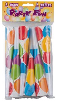 Grote feesttoeters ballonnen 6x stuks Multi