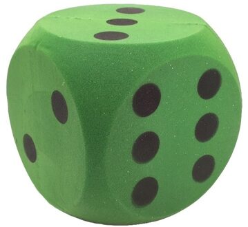 Grote foam dobbelsteen groen 16 x 16 cm