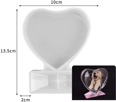 Grote Fotolijst Hars Mallen Rechthoek & Hartvorm Siliconen Epoxy Mallen Casting Diy Foto Silicone Mold Voor Home Decoratie