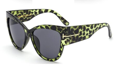 Grote Frame Cat Eye Zonnebril Mannen Vrouwen Shades UV400 Vintage Bril 47258 groen