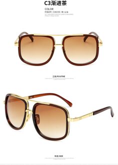 Grote Frame Zonnebril Mannen Vierkante Bril Voor Vrouwen Retro Zonnebril Driver Bril 4