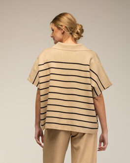 Grote gebreide trui Camel - S