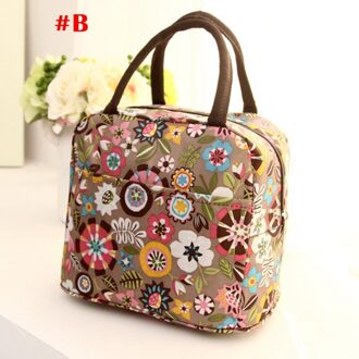 Grote Geïsoleerde Lunch Tas Koeler Picknick Reizen Voedsel Doos Vrouwen Tote Draagtassen B