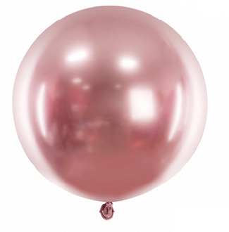 Grote Glossy Ballon Rosegoud (60cm) Roze