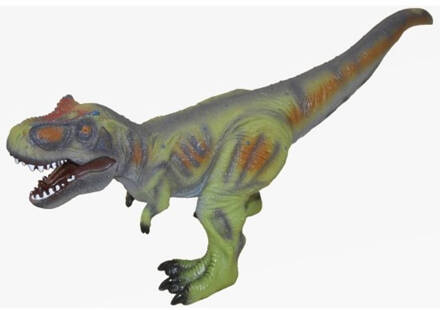 Grote groene plastic T-Rex dinosaurus 63 cm - Prehistorische dieren dinosaurus speelgoed