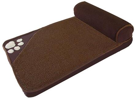 Grote Hond Bed Winter Warm Kennel Slapen Huisdier Huis Kussen Bed Verwijderbare Huisdier Nest Levert bruin / 100x64cm