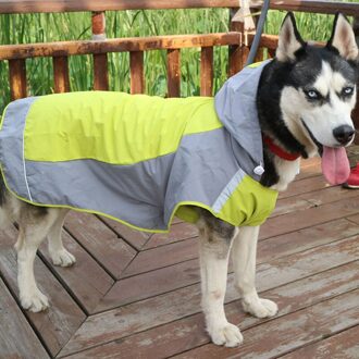 Grote Hond Regenjas 2 Kleuren Waterdicht Pet Kleding Regenjas Voor Grote Honden Labrador Franse Bulldog Reflecterende Huisdieren Kleding #6-12 groen / 12