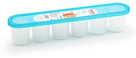 Grote ijsblokjes/ijsklontjes vormen - met deksel - ijsblauw - 30 x 6 x 6 cm