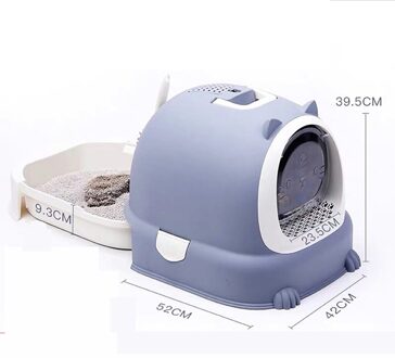 Grote Kattenbak (De). Non-stick Coating (Fda, Epa Goedgekeurd) grijs