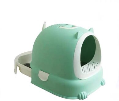 Grote Kattenbak (De). Non-stick Coating (Fda, Epa Goedgekeurd) groen