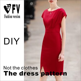 Grote Kleding Patroon Dames Jurk 1:1 Snijden Tekening BLQ-425 patroon Size XS