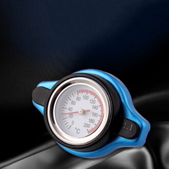 Grote/Kleine Hoofd Water Temperatuurmeter Auto Tank Cover 0.9/1.1/1.3 Bar Veilig Thermo Radiator Cap tank Cover groot -1.1bar