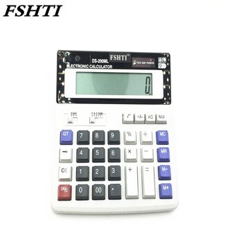 Grote Knoppen Kantoor Rekenmachine Grote Computer Sleutels DS-200ML Muti-Functie Computer Knoppen De Elektronische Rekenmachine
