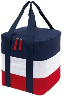 Grote koeltas blauw/wit/rood met hengsels 17 liter