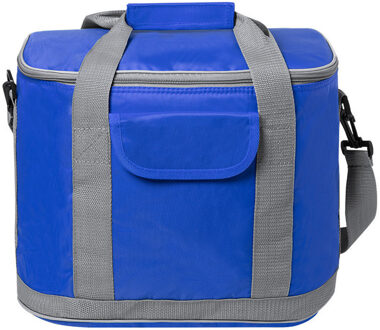 Grote koeltas draagtas/schoudertas blauw 37 x 29 x 21 cm 22 liter - Koeltas