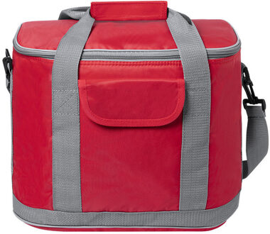 Grote koeltas draagtas/schoudertas - rood - 37 x 29 x 21 cm - 22 liter - Koeltassen