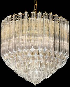 Grote kristallamp Pigna, 24 karaats verguld helder, goud