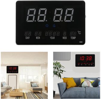 Grote Led Digitale Wekker Nachtkastje Klok Met Temperatuur Display Voor Slaapkamer Woonkamer Studeerkamer
