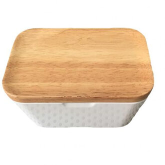 Grote Luchtdicht Boter Doos Schotel Voedsel Kaas Opslag Versheid Keeper Schotel Container Hout Houder Doos Met Deksel Hotel Keuken Gereedschap klein